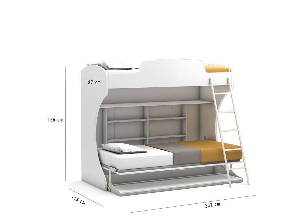 1131 Stapelbed Academy met metalen ladder 90 x 190 - afbeelding 6