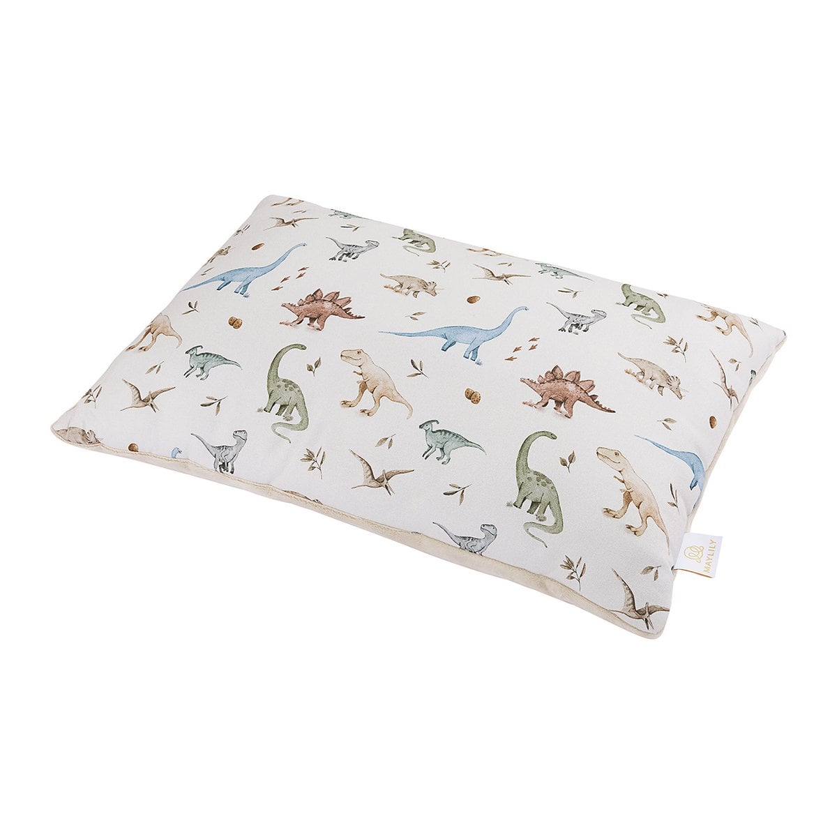 Maylily Pluizig bamboe kussen - Dino - beige