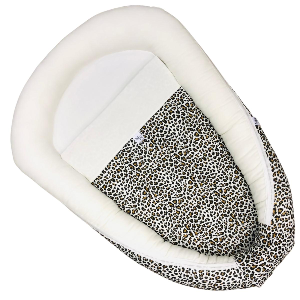 Mauties Mama MM CHIC Babynest Leopard off white - met RITS