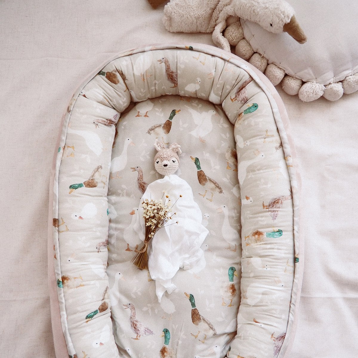 Maylily Bamboe babynest - Stenen taupe - beige foto 6