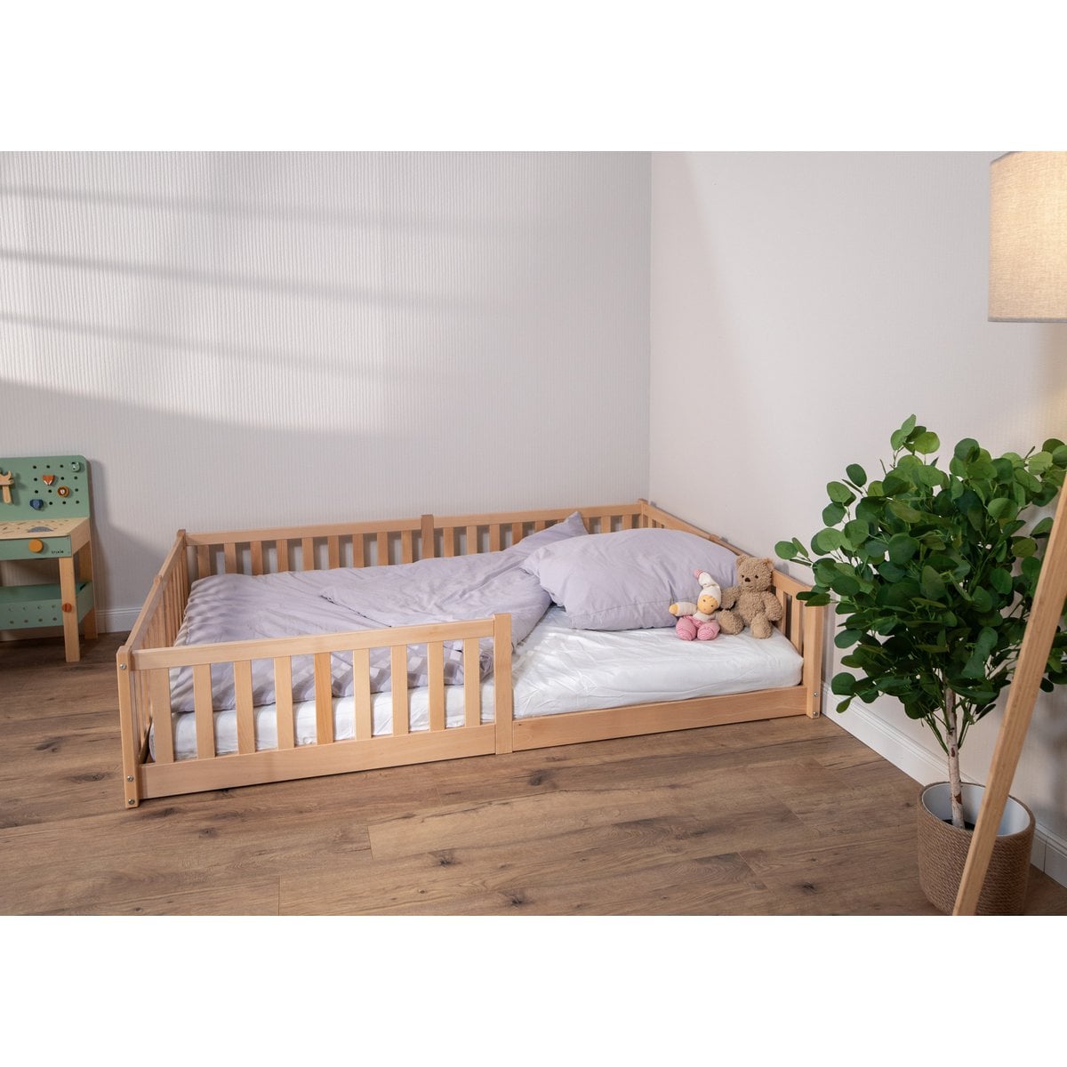 tiSsi Vloerbed / huisbed Enno 90x200 cm Beech Nature incl. Opt. Dak foto 6