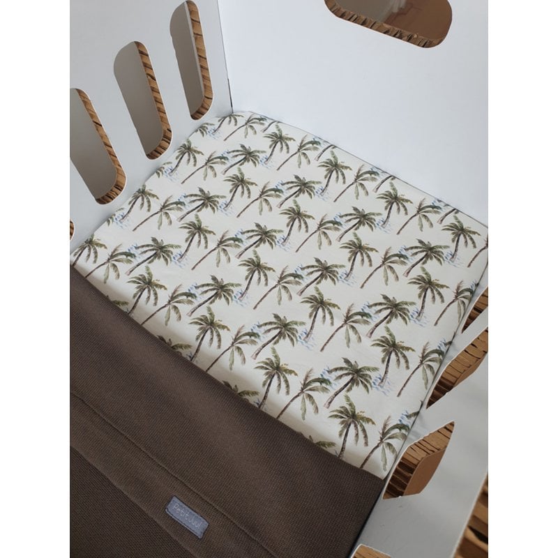 Petit Juul Hoeslaken wiegje Palm