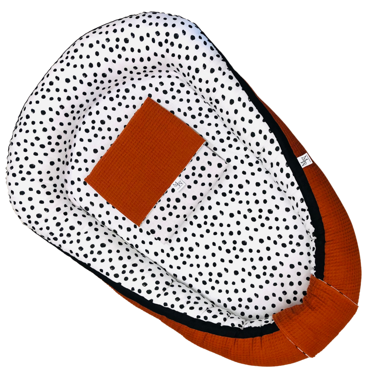 Mauties Mama Babynest dots brique - met rits