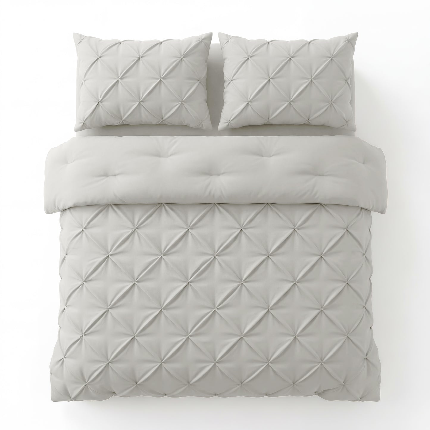 Lazy Dekbed Pintuck Off White