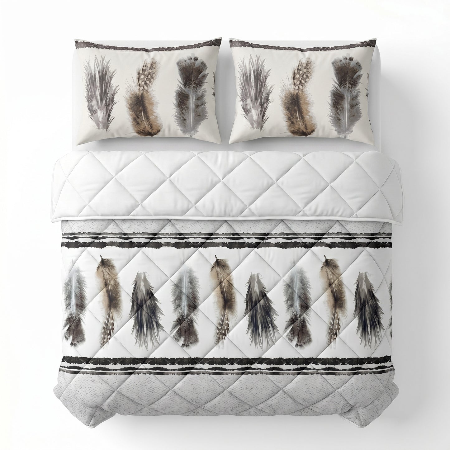 Lazy Dekbed Feathers 3 Zand Met Kussenslopen