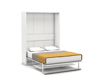 Opklapbed maat 140 x 190, verticaal, kleur wit