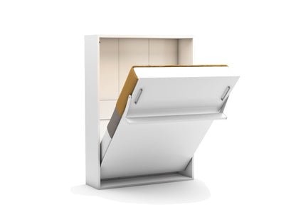 Opklapbed maat 140 x 190, verticaal, kleur wit