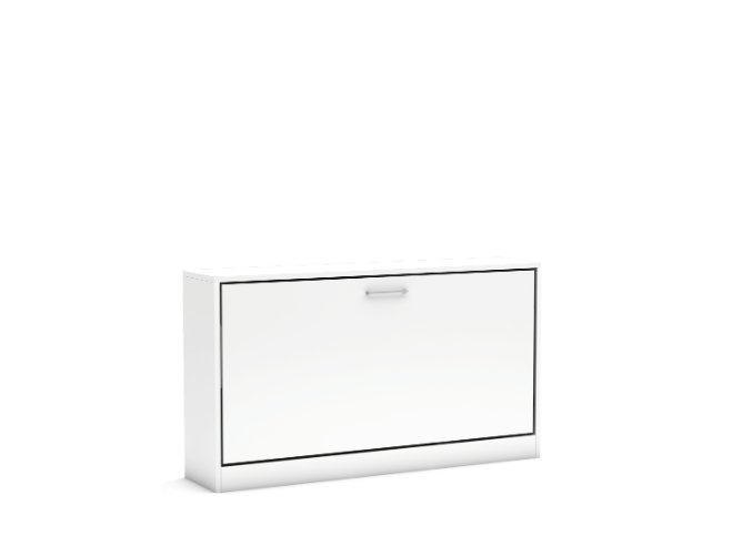 Bedkast maat 90 x 190, horizontaal, kleur wit