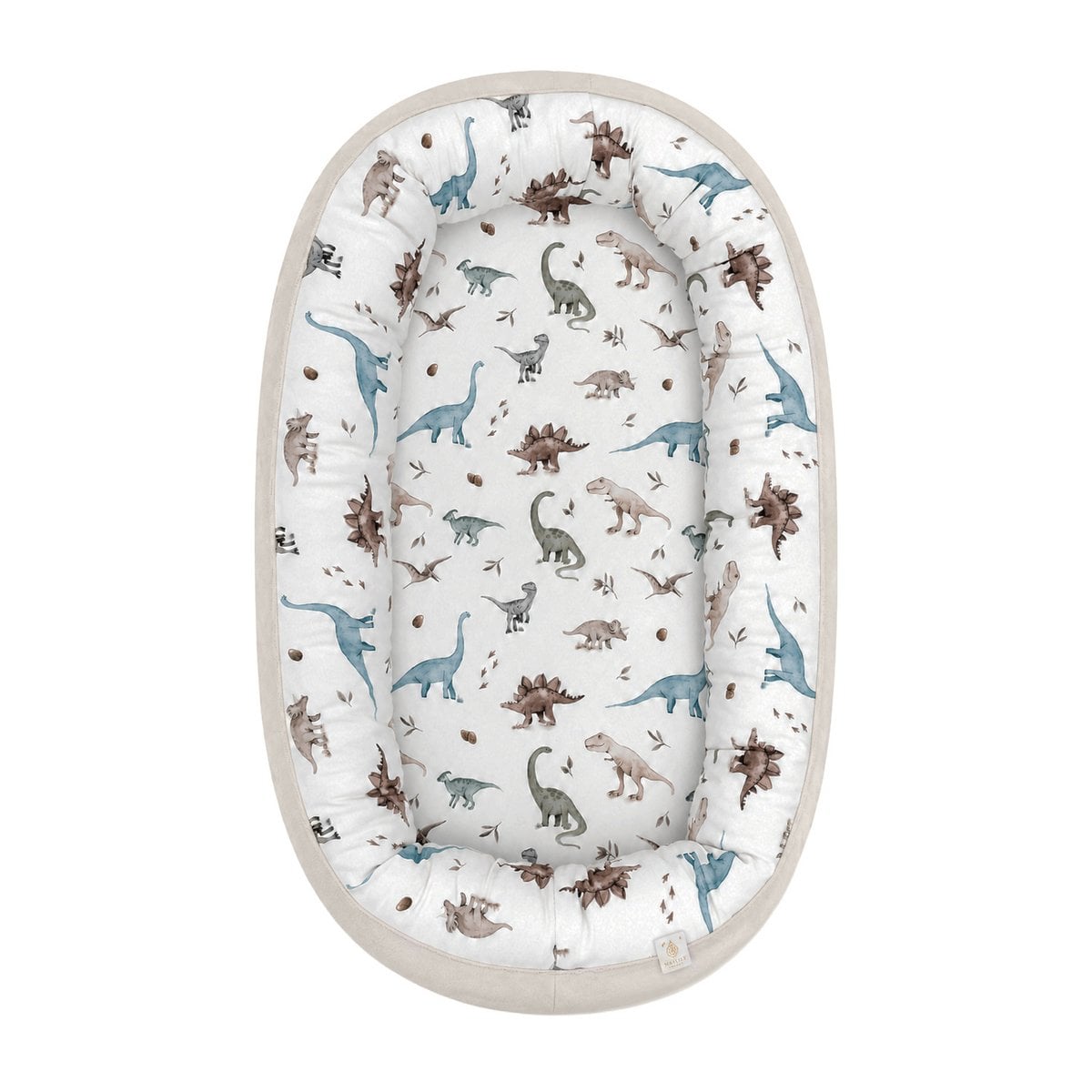 Maylily Bamboe babynest - Dino - beige