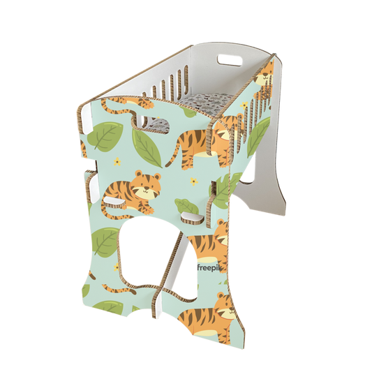 KarTent Babybedje - Papercrib Tiger Blue
