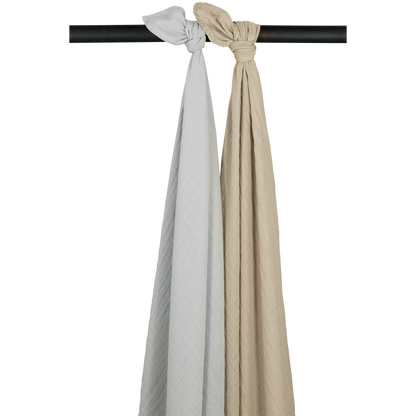 Meyco Baby Hydrofiele doeken pre-washed Light Grey/Sand
