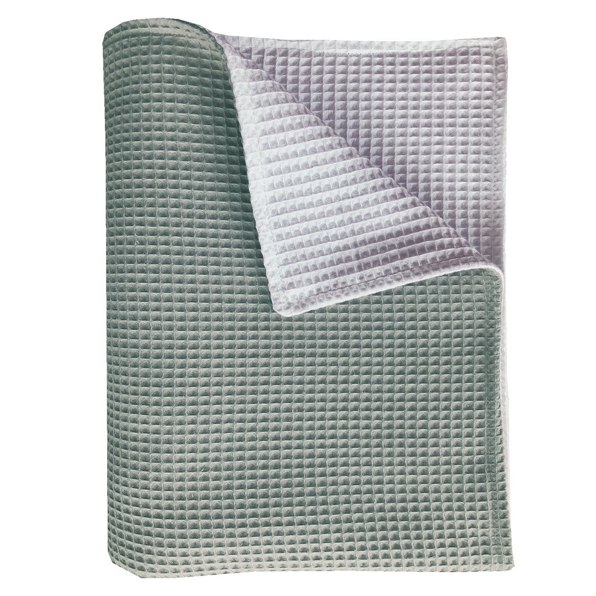 BINK Bedding Wiegdeken Pique dubbelzijdig olijf/wit 75x100