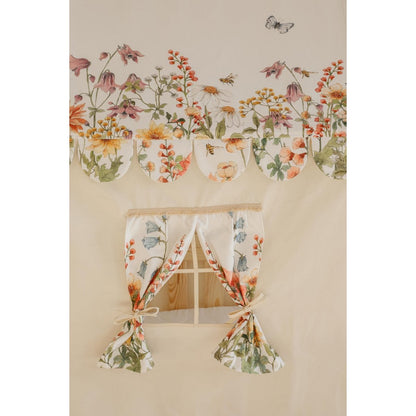 Moi Mili Luifel boven bed in de vorm van een huis "Wylde bloem", babywieghuis, decoratie voor meisjeskamer, gepersonaliseerde babyhuisjes foto 4