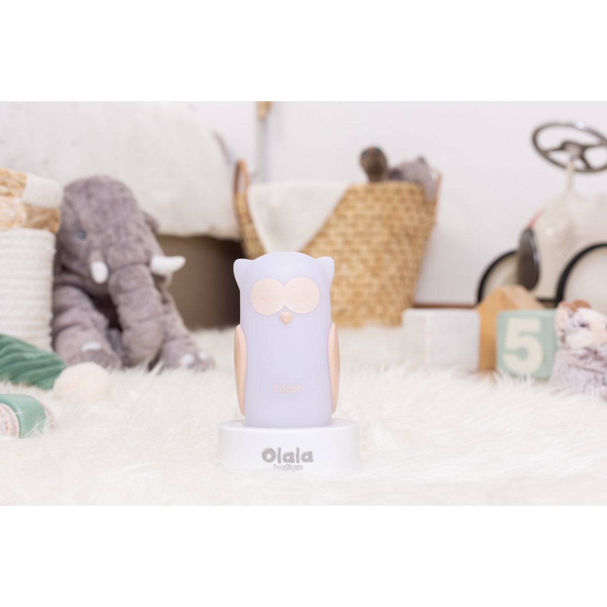 Olala Boutique Nachtlampje - Chouette Côme - inductie opladen - wit
