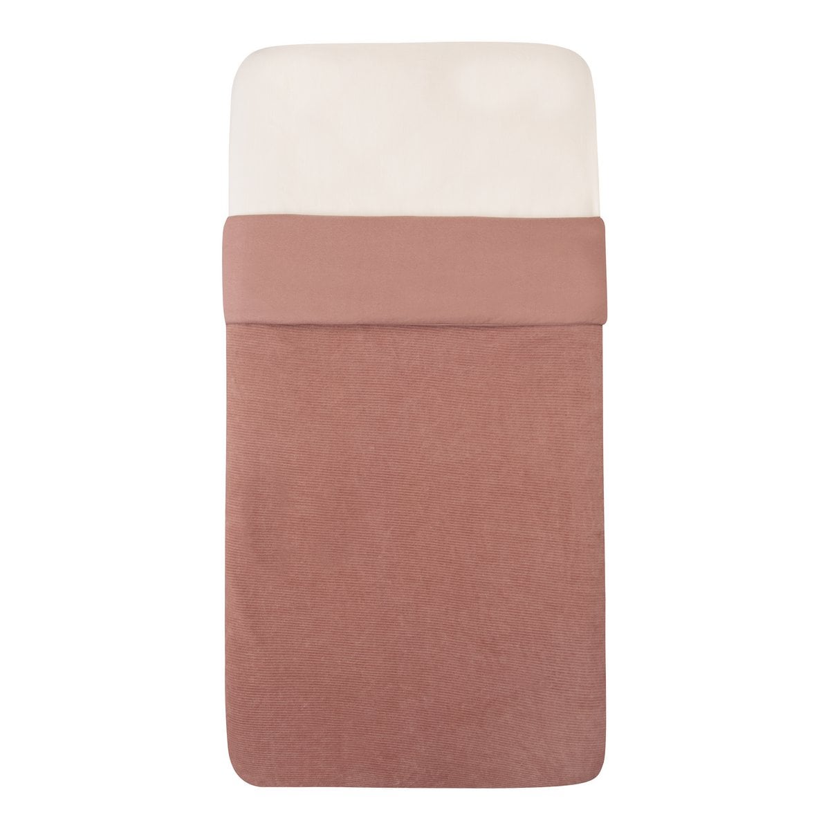 Witlof for Kids Tuck-inn deken wieg 40x80cm velvet rib Dusty Pink