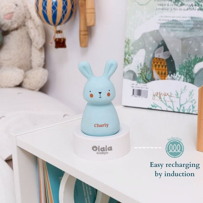 Olala Boutique Nachtlampje - Lapin Charly - Inductie opladen - blauw foto 2