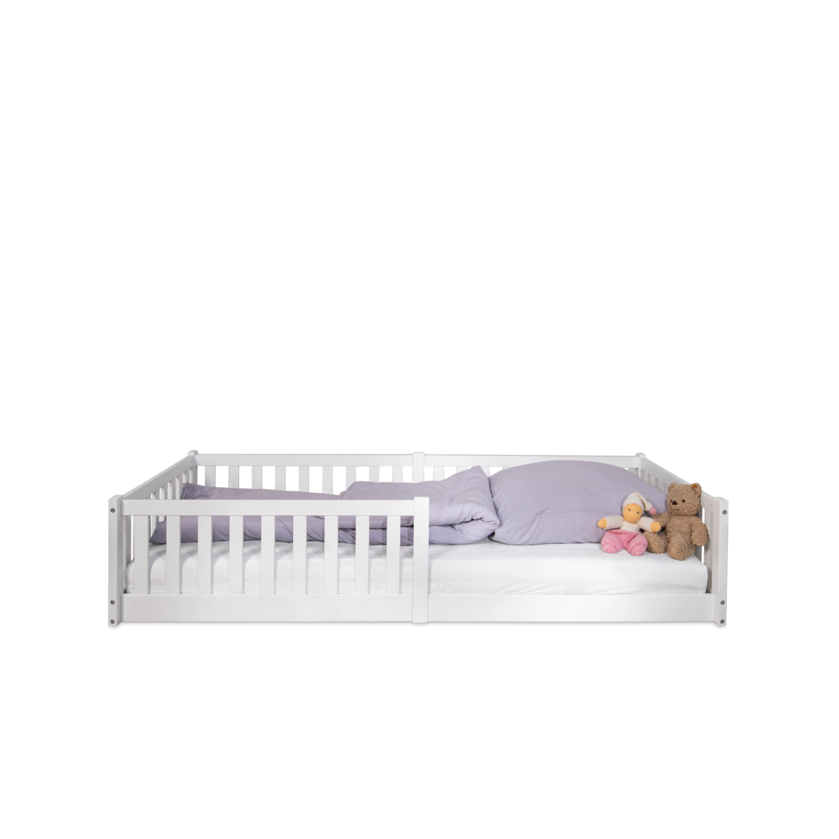 tiSsi Vloerbed / huisbed Enno 90x200 cm Beech White incl. Opt. Dak foto 2