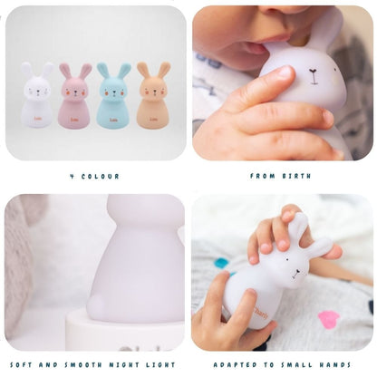 Olala Boutique Nachtlampje - Rabbit Loïs - werkt op batterijen - wit foto 6