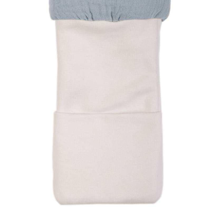Hi Little One Dubbelzijdige slaapzak met poten TOG 1,5 BIO mousseline SLIM BAG BABY BLAUW/JEANS M foto 6