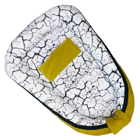 Mauties Mama Babynest MM CHIC Marble - okergeel