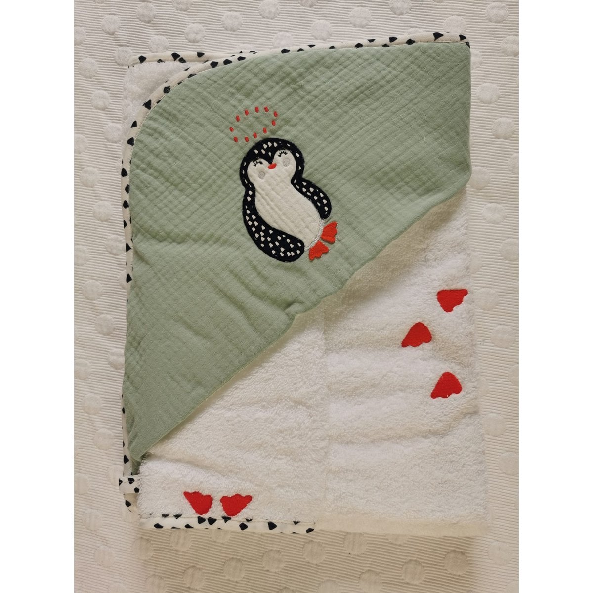 Maison Nougatine Groene Pinguïn Badjas