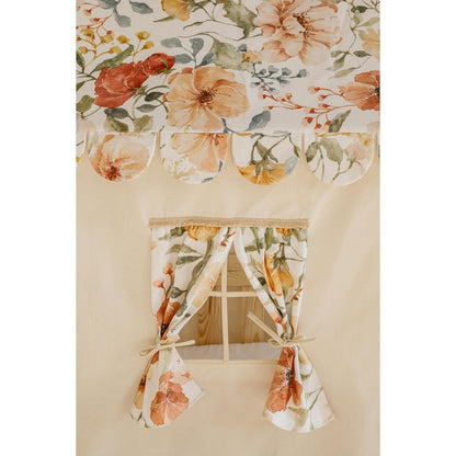 Moi Mili Luifel boven bed in de vorm van een huis "Flower Power", babywieghuis, decoratie voor meisjeskamer, gepersonaliseerde babyhuisjes foto 4