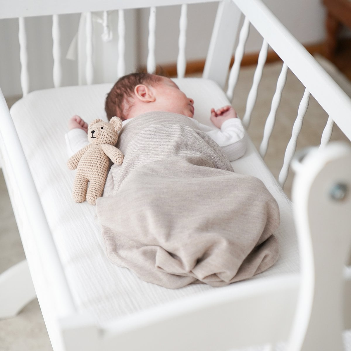 Maylily Merino babyslaapzak - taupe foto 5