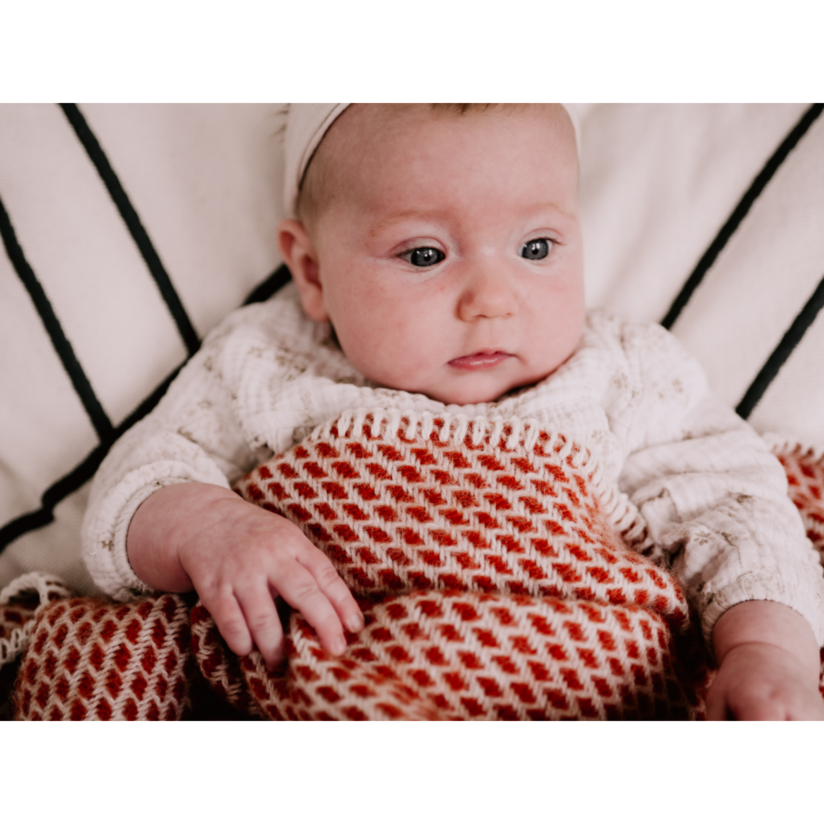Pure Baby Love Ledikantdeken wol - Terracotta foto 4