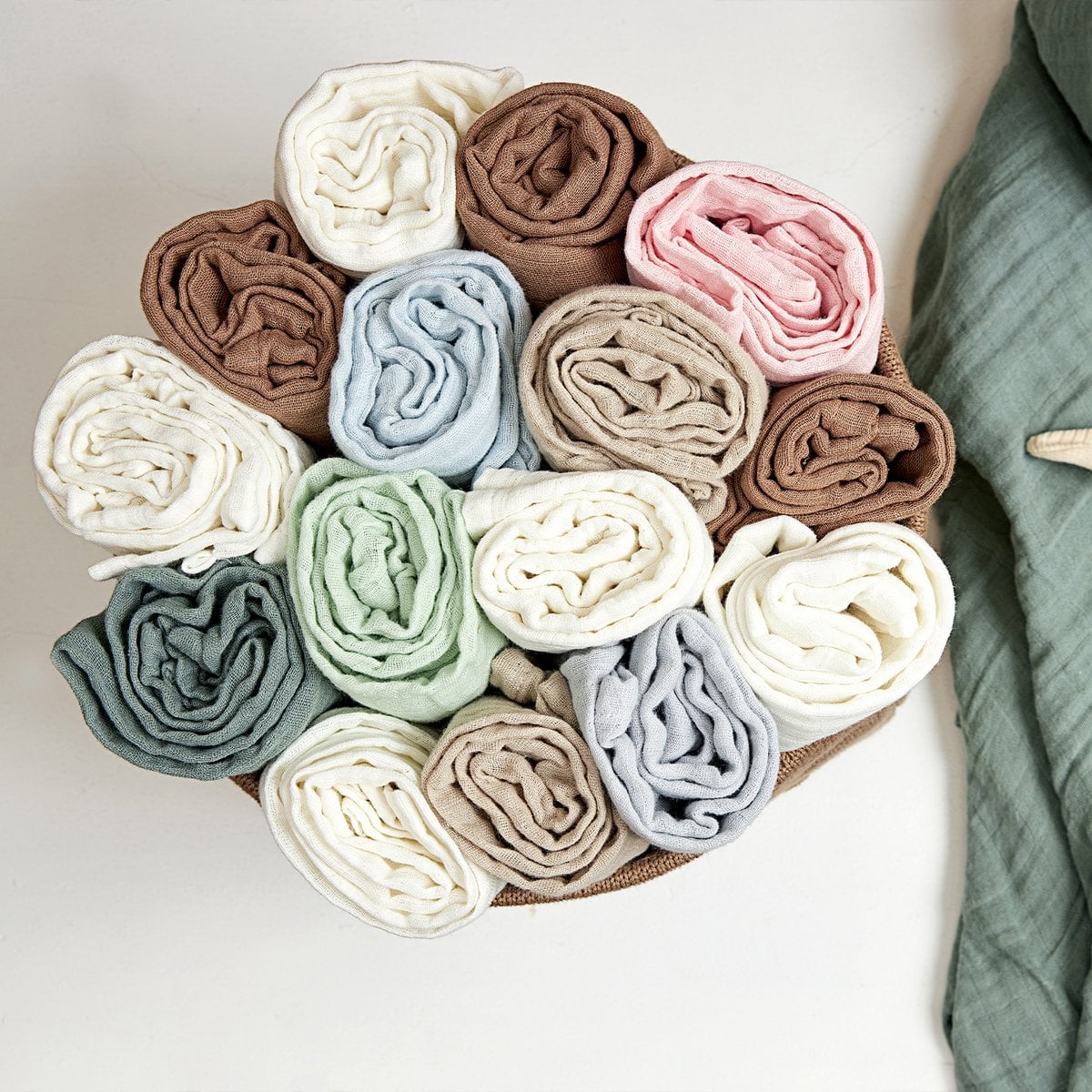 Meyco Baby Hydrofiele doeken pre-washed Sand/Toffee foto 2