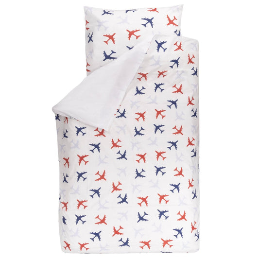 BINK Bedding Dekbedovertrek Planes blauw 120x150