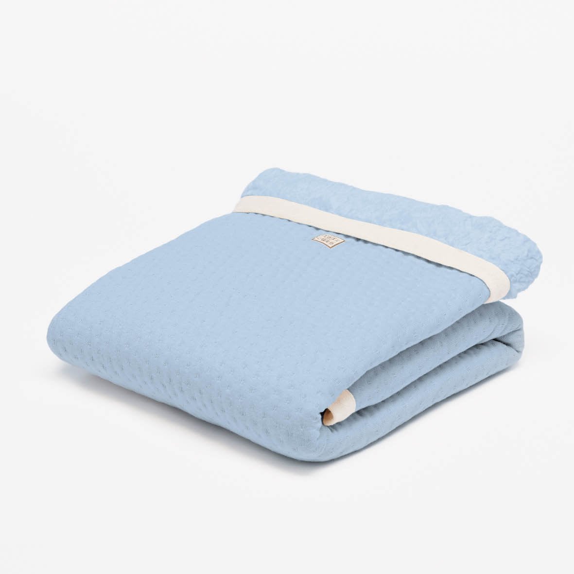 Fair and Cute Ledikantdeken winter light blue - Soft Dots