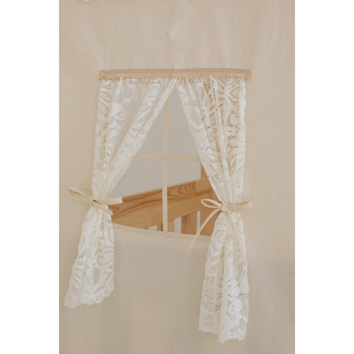 Moi Mili Luifel boven bed in de vorm van een huis "Boho", babywieghuis, decoratie voor jongenskamer, gepersonaliseerde babyhuizen, boho kamerdecor foto 4