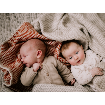 Pure Baby Love Ledikantdeken wol - Terracotta foto 2