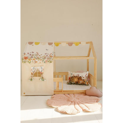 Moi Mili Luifel boven bed in de vorm van een huis "Wylde bloem", babywieghuis, decoratie voor meisjeskamer, gepersonaliseerde babyhuisjes foto 5