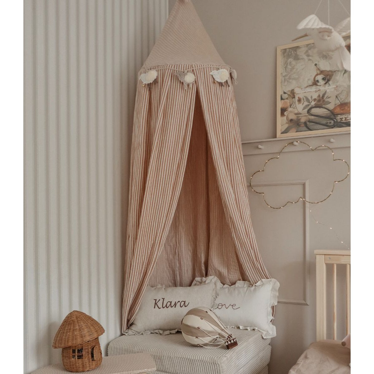 Muzpony Beige strepen - Bedhemel foto 3