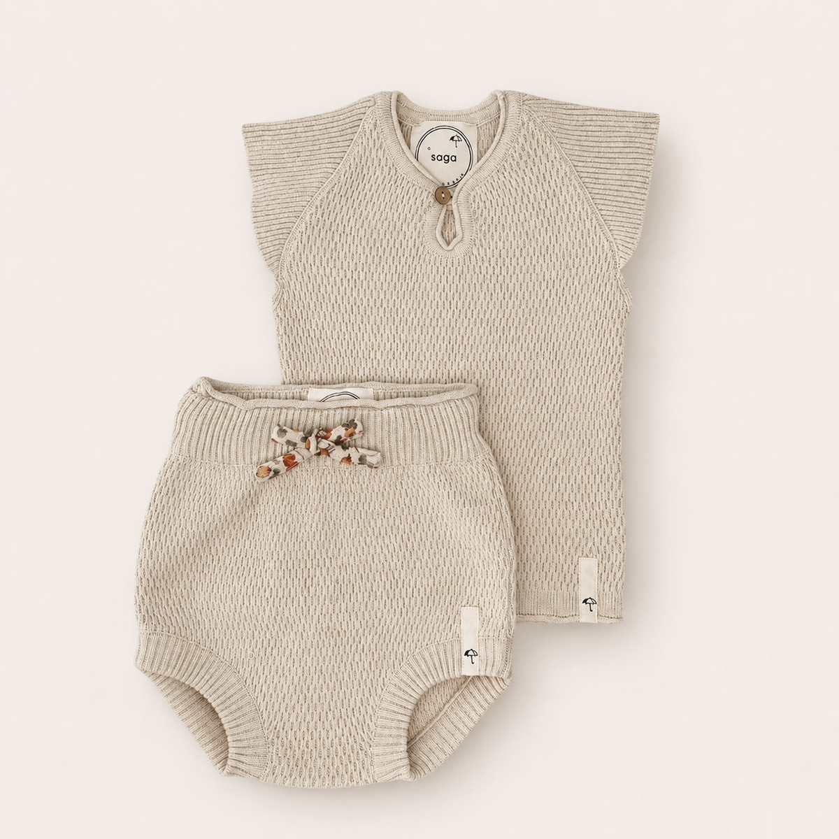 Saga Copenhagen Baby Geschenkdoos - Slijtage - Ivoor - Biologisch Katoen foto 2