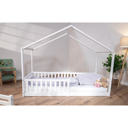 tiSsi Vloerbed / huisbed Enno 90x200 cm Beech White incl. Opt. Dak foto 3
