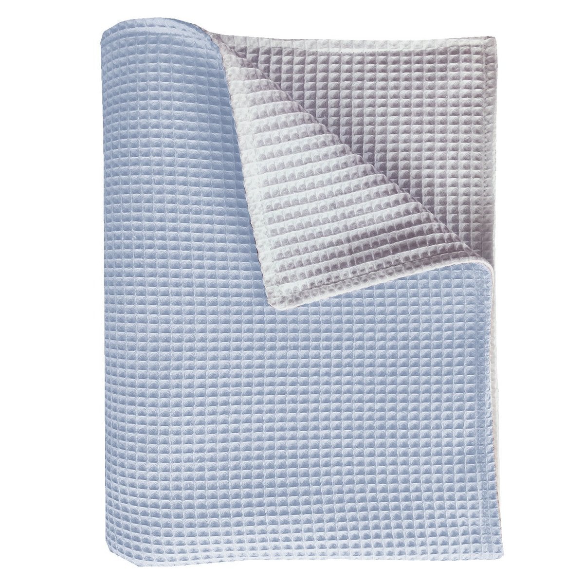 BINK Bedding Ledikantdeken Pique dubbelzijdig blue/wit 100x150