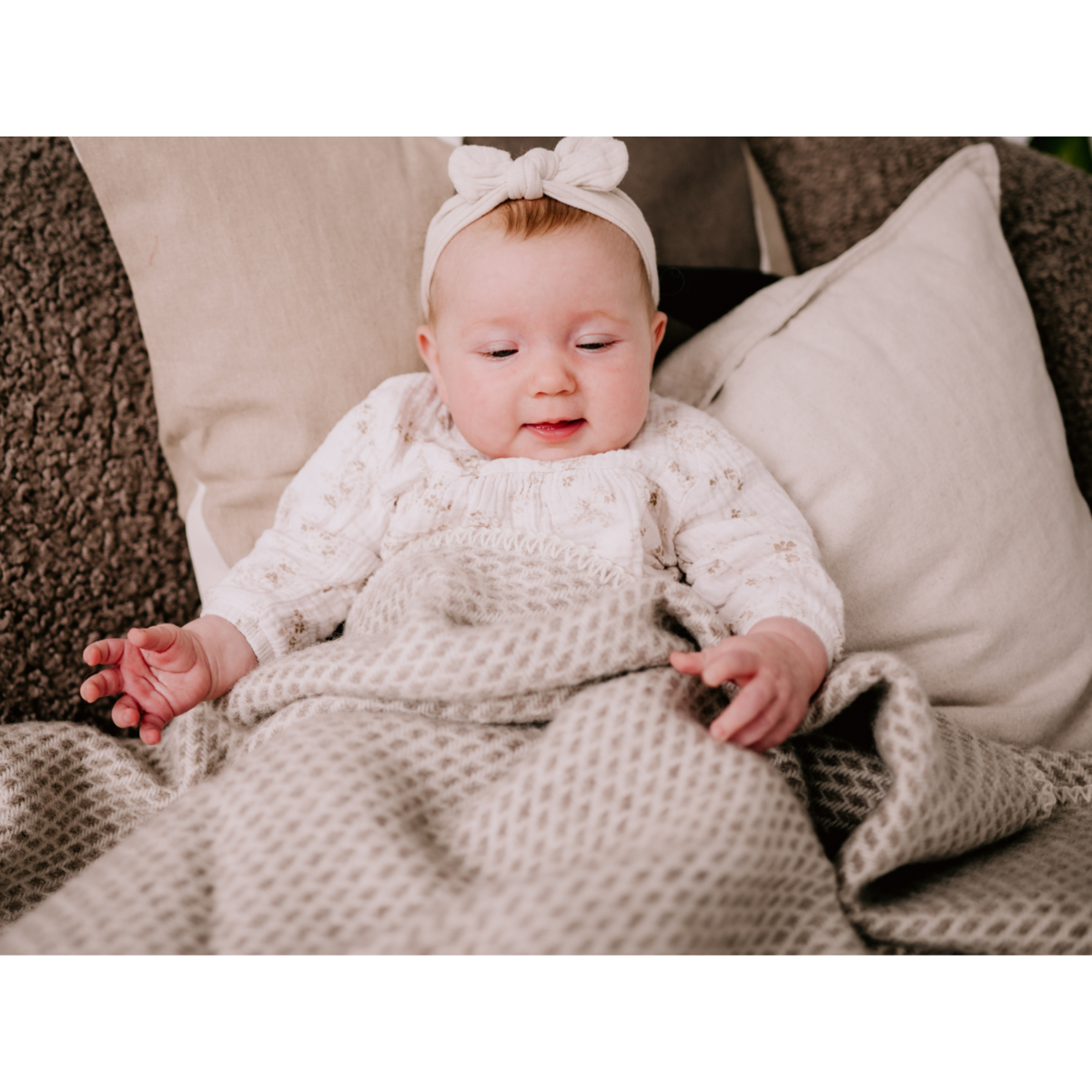Pure Baby Love Ledikantdeken wol - Taupe foto 2