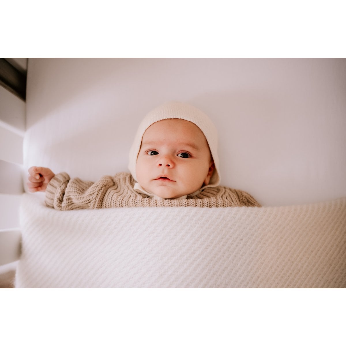 Pure Baby Love Ledikantdeken wol - natural / creme - 130x90 cm foto 3