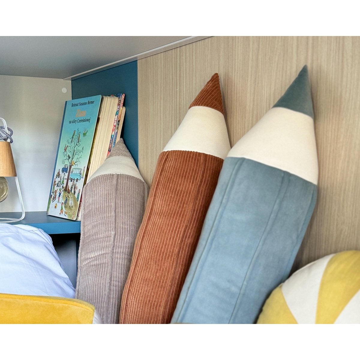 Moi Mili Krijt fluwelen kussen “Blauw" foto 2