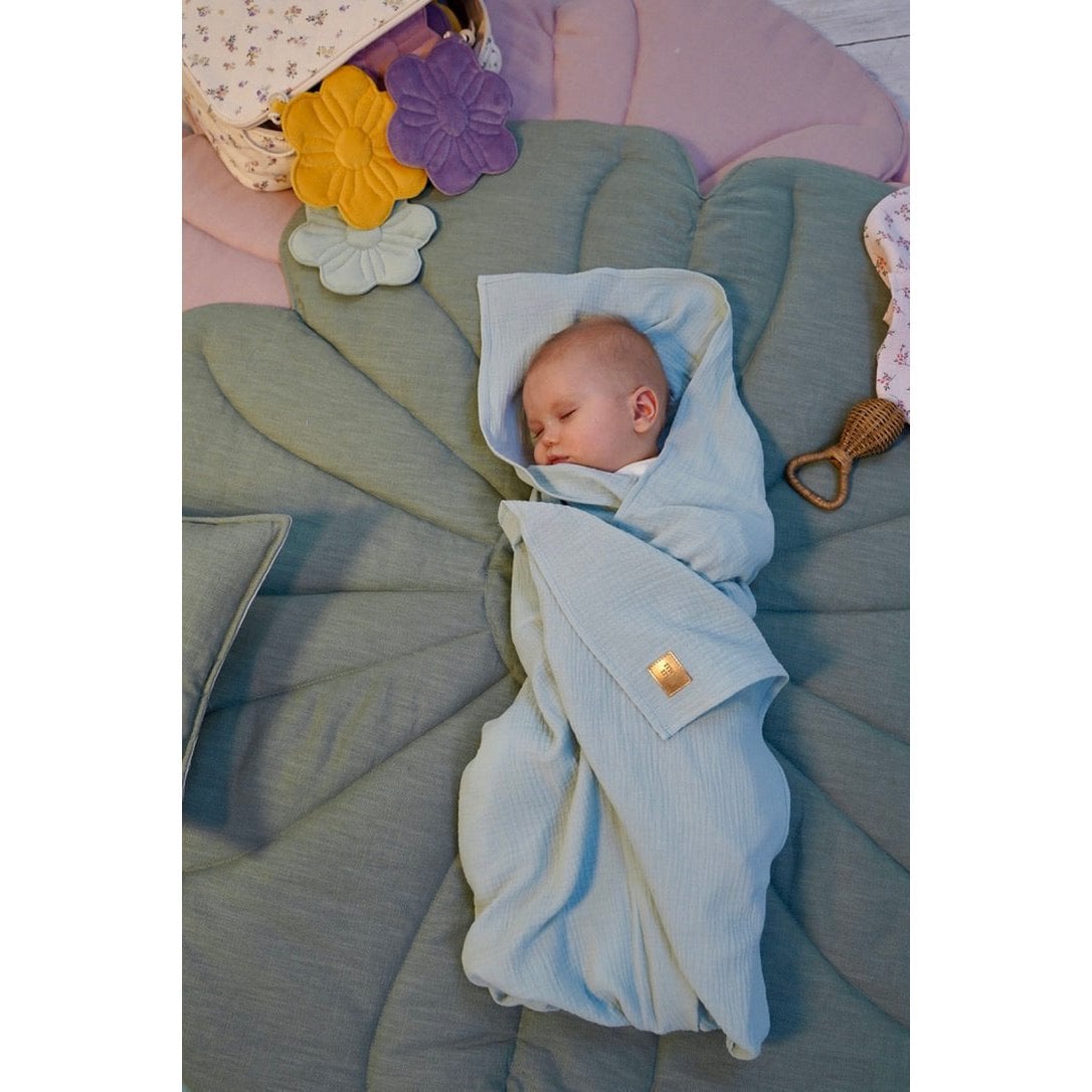 Moi Mili Mousseline baby swaddle deken "Cream" foto 5