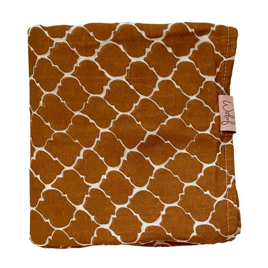 Witlof for Kids Swaddle/hydrofiele doek 120x120 Once Upon a Dream Hazel Brown