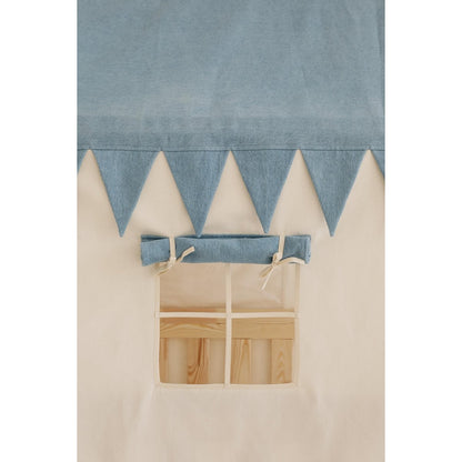 Moi Mili Luifel boven bed in de vorm van een huis "Jeans", babywieghuis, decoratie voor jongenskamer, gepersonaliseerde babyhuizen baldakijn foto 5