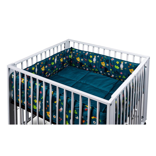 tiSsi Moritz boxkleed Petrol JUNGLE 89x85 cm