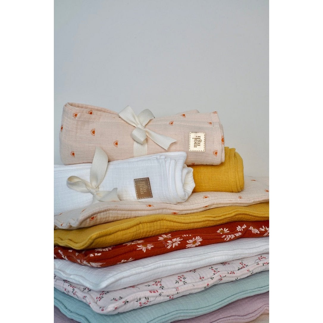 Moi Mili Mousseline baby swaddle deken "Cream" foto 2