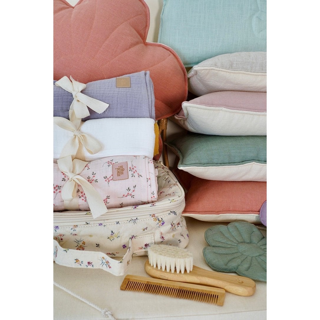 Moi Mili Mousseline baby swaddle deken "Cream" foto 4