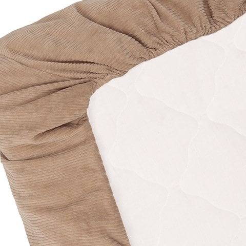 Witlof for Kids Tuck-inn deken wieg 40x80cm velvet rib Urban Taupe foto 3