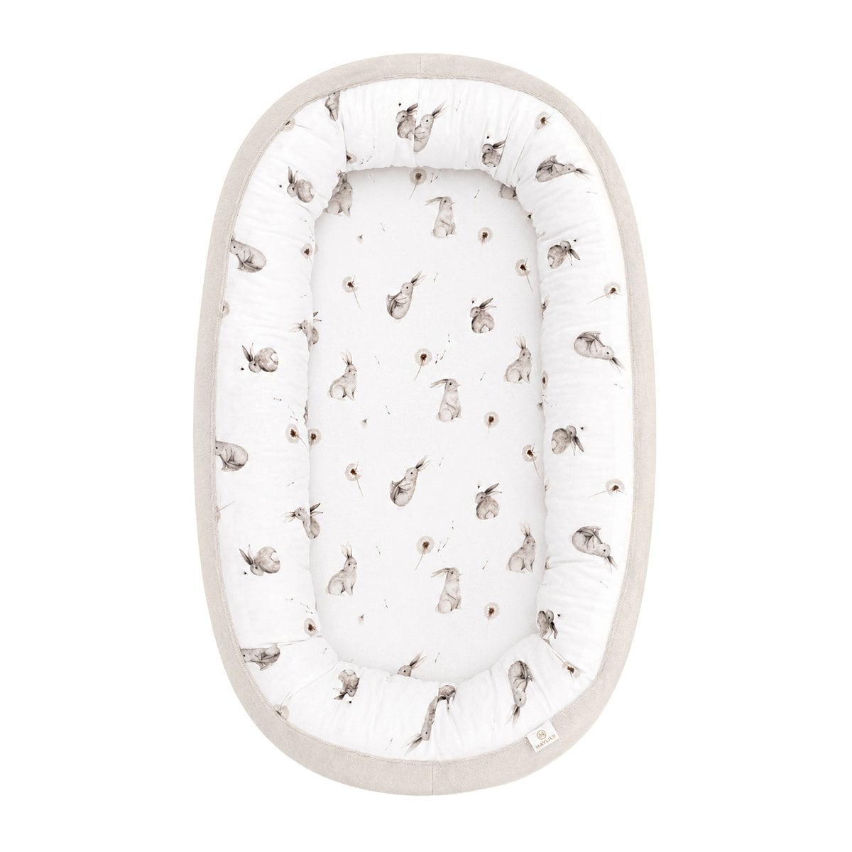 Maylily Bamboe babynest - Konijntjes - beige