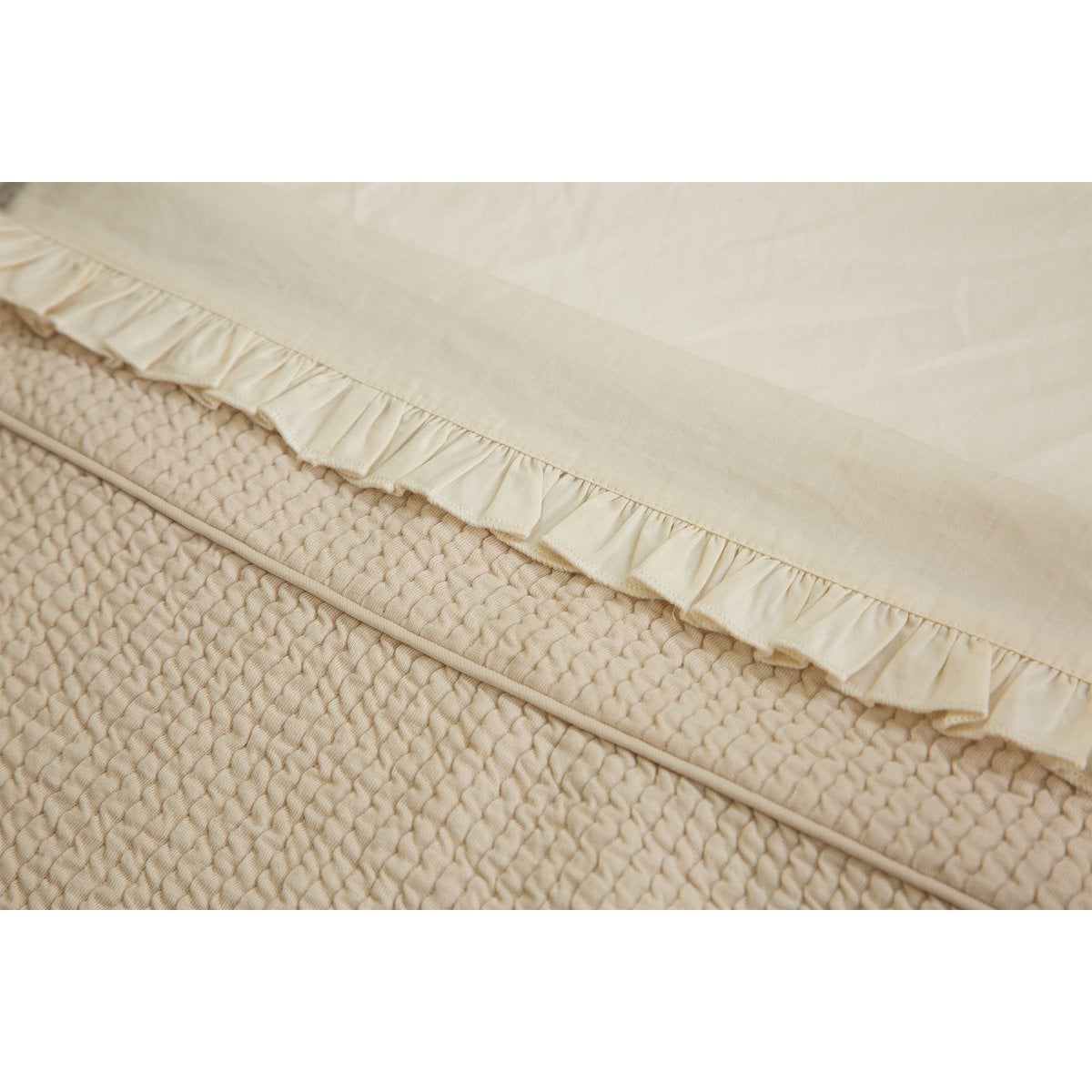 Witlof for Kids Tuck-inn laken wieg 40x80cm Ruffle Offwhite foto 4